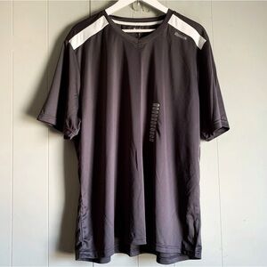 REEBOK Gray Loose Fit Short Sleeve Performance Tee XL
